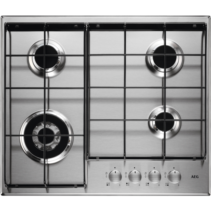 AEG HG644350SM hob Stainless steel Built-in Gas 4 zone(s)