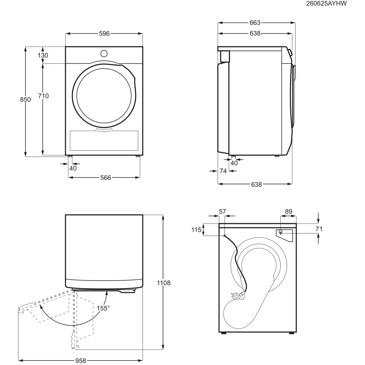 AEG Series 7000 TR7HG18B tumble dryer Freestanding Front-load – image 5