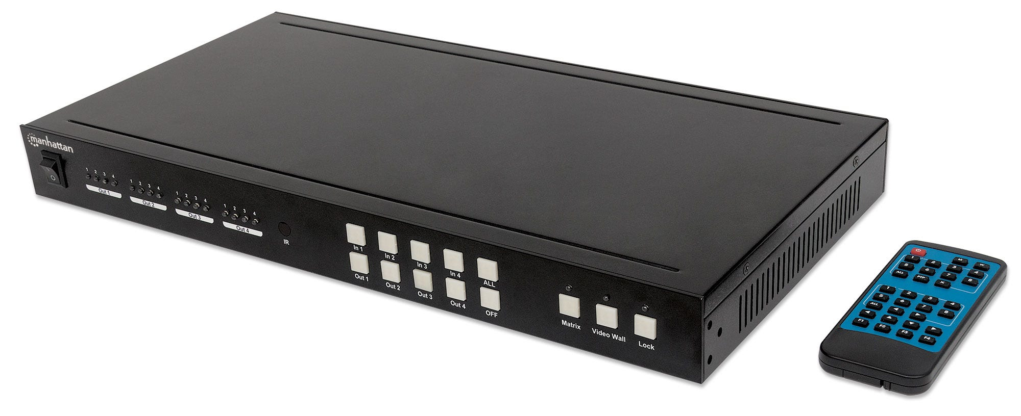 Manhattan 1080p 2x2 4-Display HDMI Video Wall Matrix, Switch/Splitter Matrix, Video Wall Function, Four Inputs and Four Outputs, Manual or GUI Interface, Video – image 7