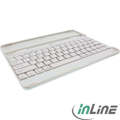 InLine 55370W mobile device keyboard QWERTZ German Bluetooth White