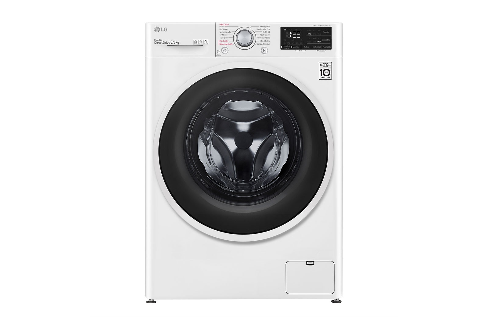 LG F84DV3UTNWT washer dryer Freestanding Front-load White – image 1