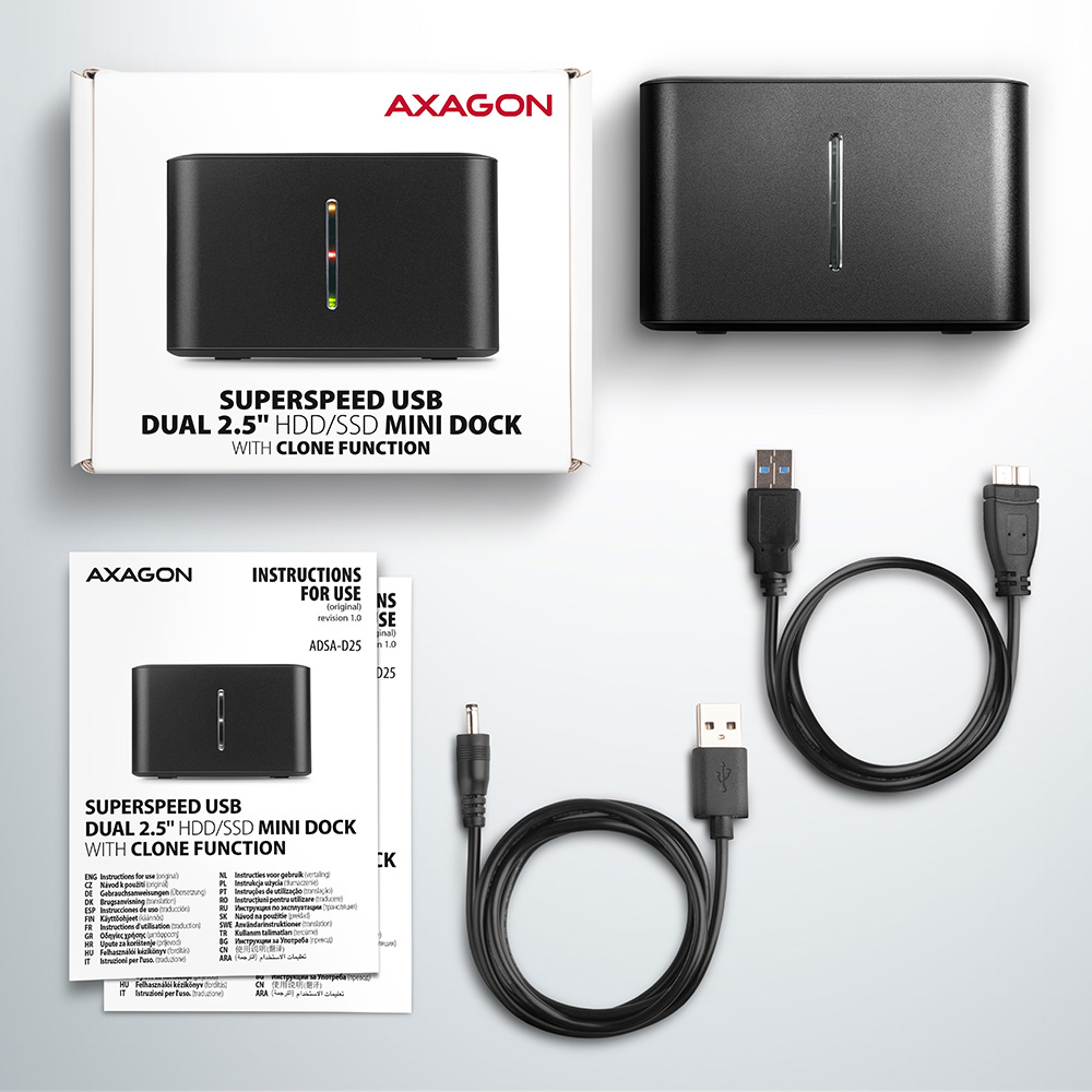 Axagon ADSA-D25 SuperSpeed USB DUAL – image 9