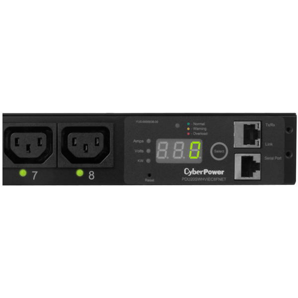 CyberPower PDU20SWHVIEC8FNET power distribution unit (PDU) 8 AC outlet(s) 1U Black – image 4