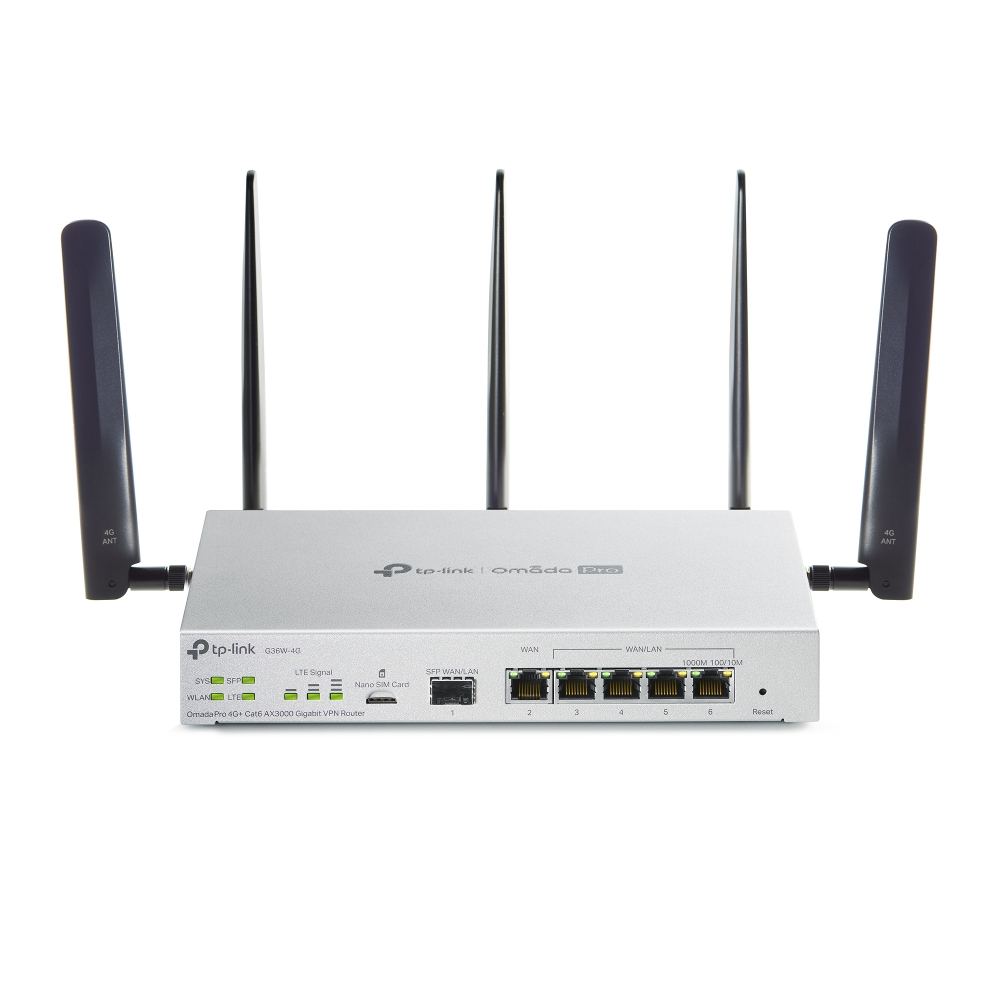 TP-Link Omada Pro G36W-4G routeur sans fil Gigabit Ethernet Bi-bande (2,4 GHz / 5 GHz) Blanc