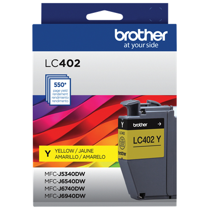 Brother LC402YS ink cartridge 1 pc(s) Original Standard Yield Yellow – image 1