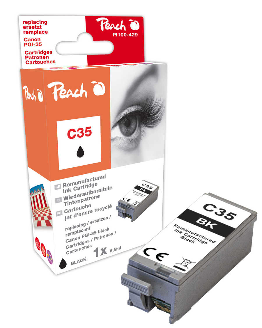 Peach PI100-429 ink cartridge 1 pc(s) Compatible Black
