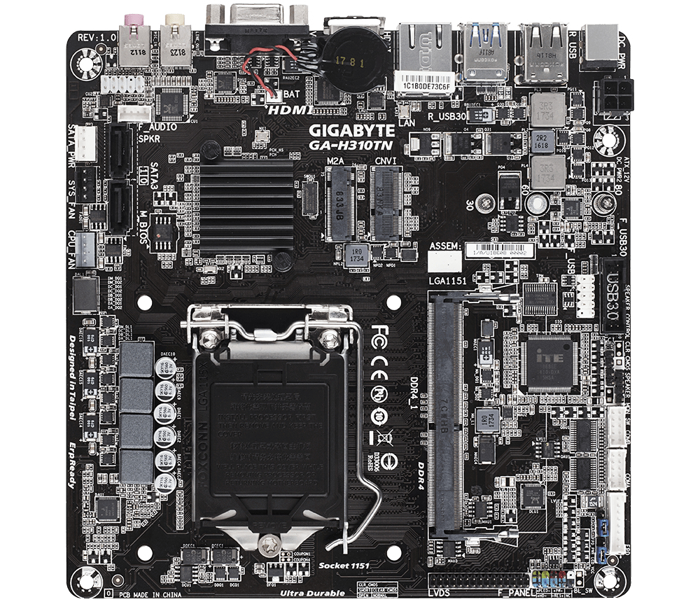 GIGABYTE GA-H310TN Intel® H310 LGA 1151 (Socket H4) mini ITX – image 1