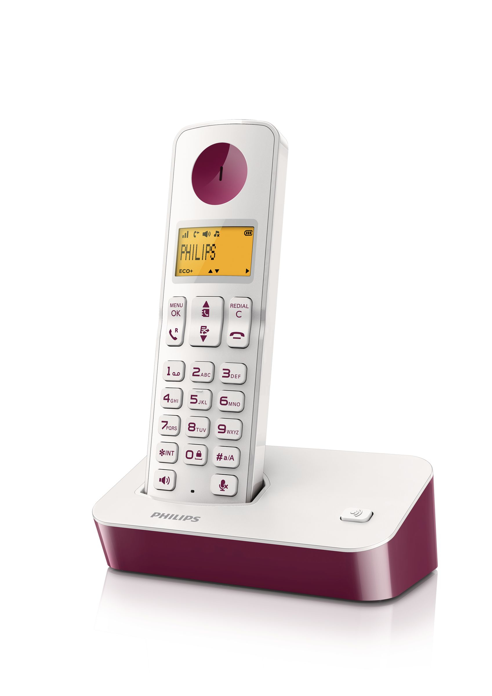 Philips D2001WP/96 telephone DECT telephone Caller ID Pink, White – image 2