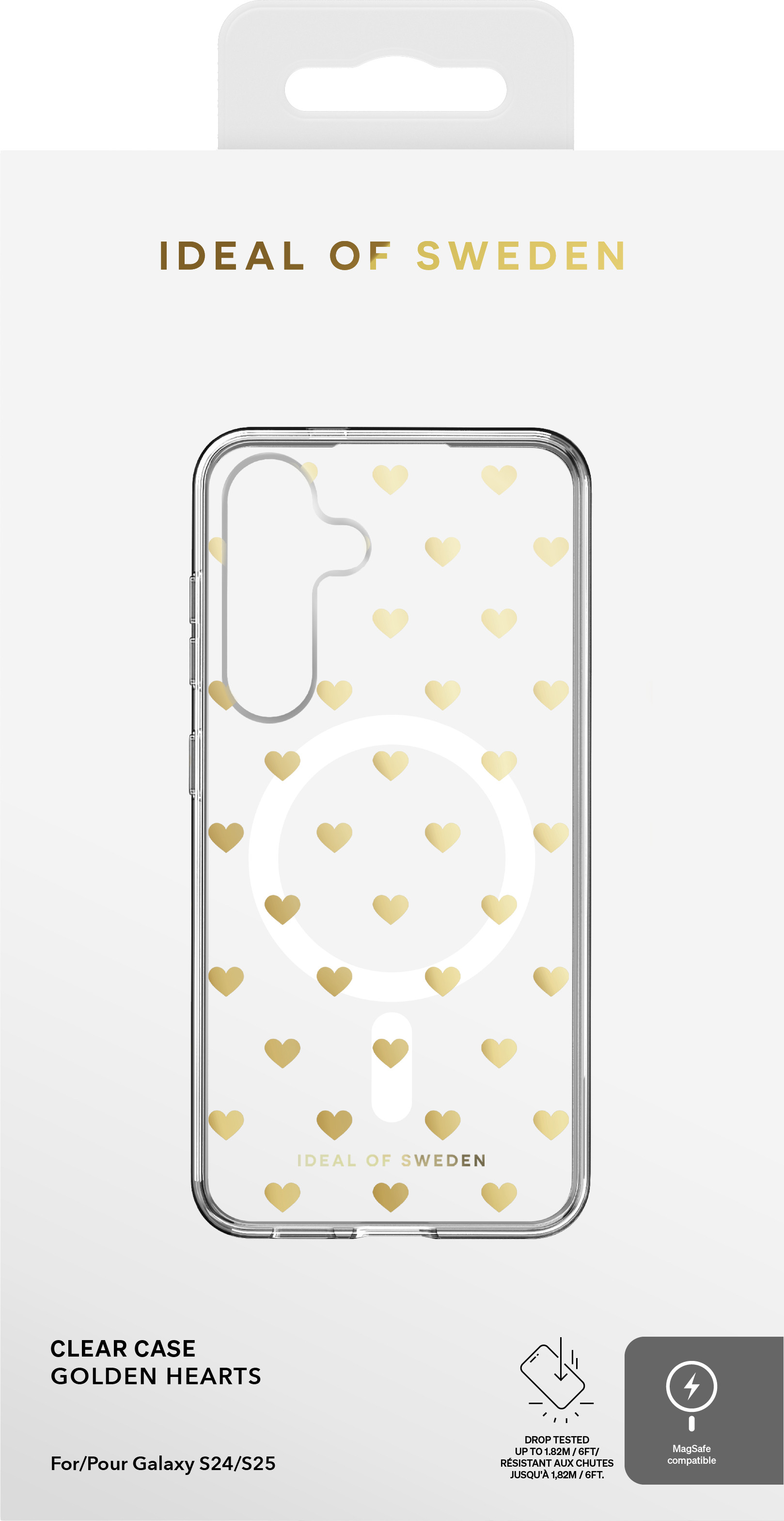 iDeal of Sweden Clear Case MagSafe Galaxy S24 / S25 Golden Hearts – image 4