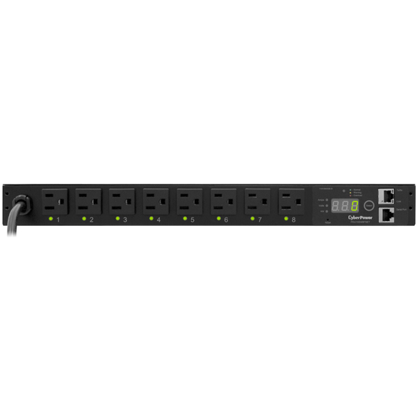 CyberPower PDU15SW8FNET power distribution unit (PDU) 8 AC outlet(s) 1U Black – image 3