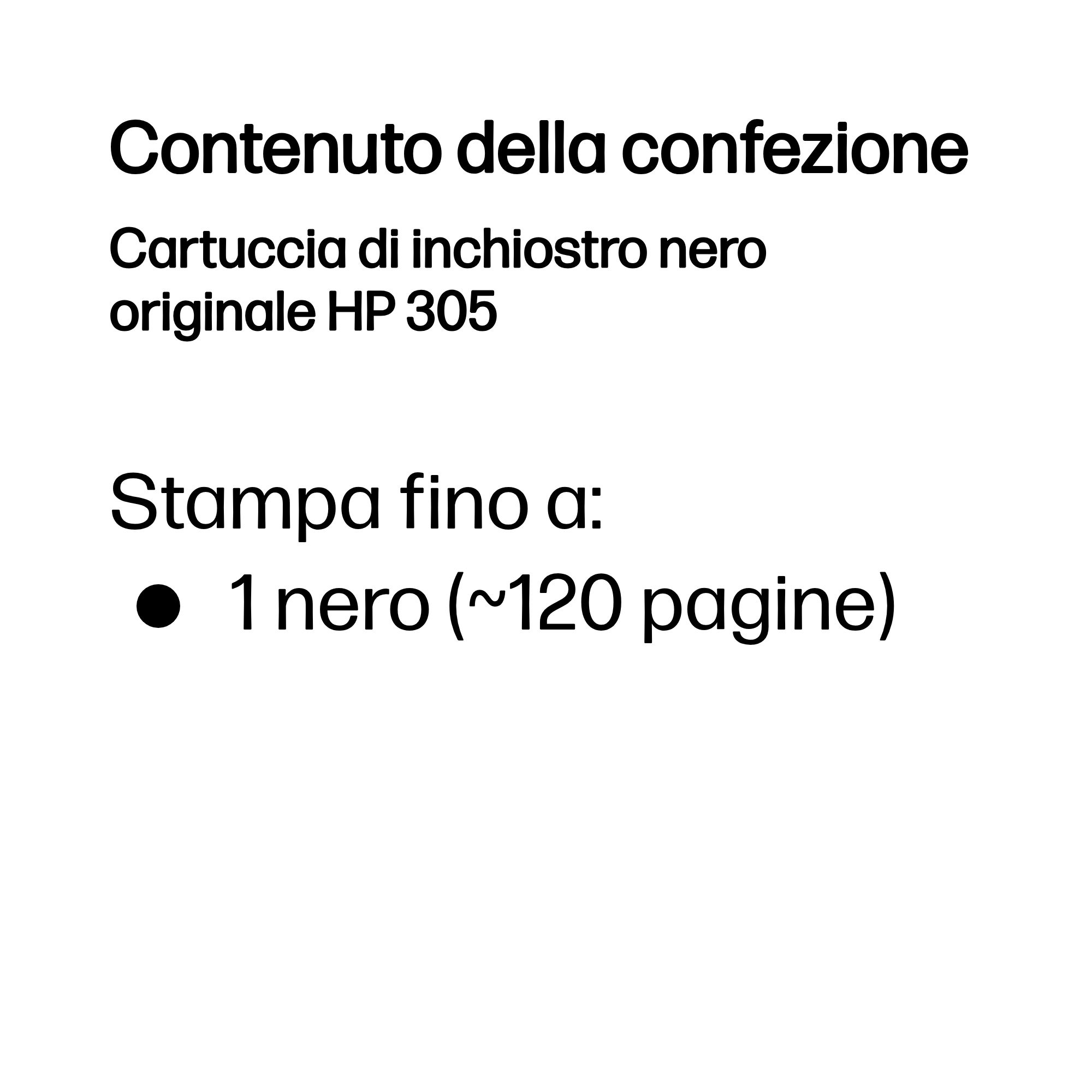 HP 305 Black Original Ink Cartridge - Ink - [K] - per HP DeskJet 2300, 2700 / 2700e series - Miniatura 3