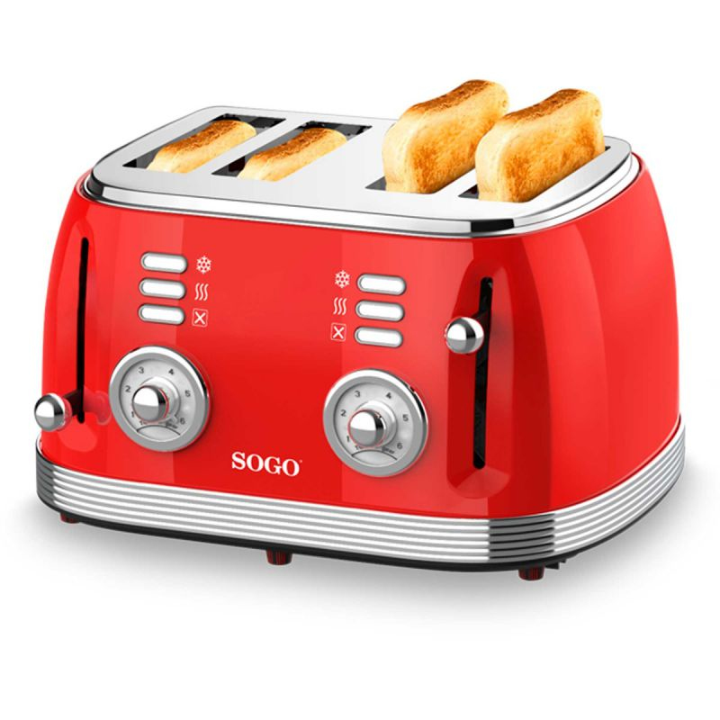Sogo TOS-SS-5465 toaster 6 4 slice(s) Red – image 7