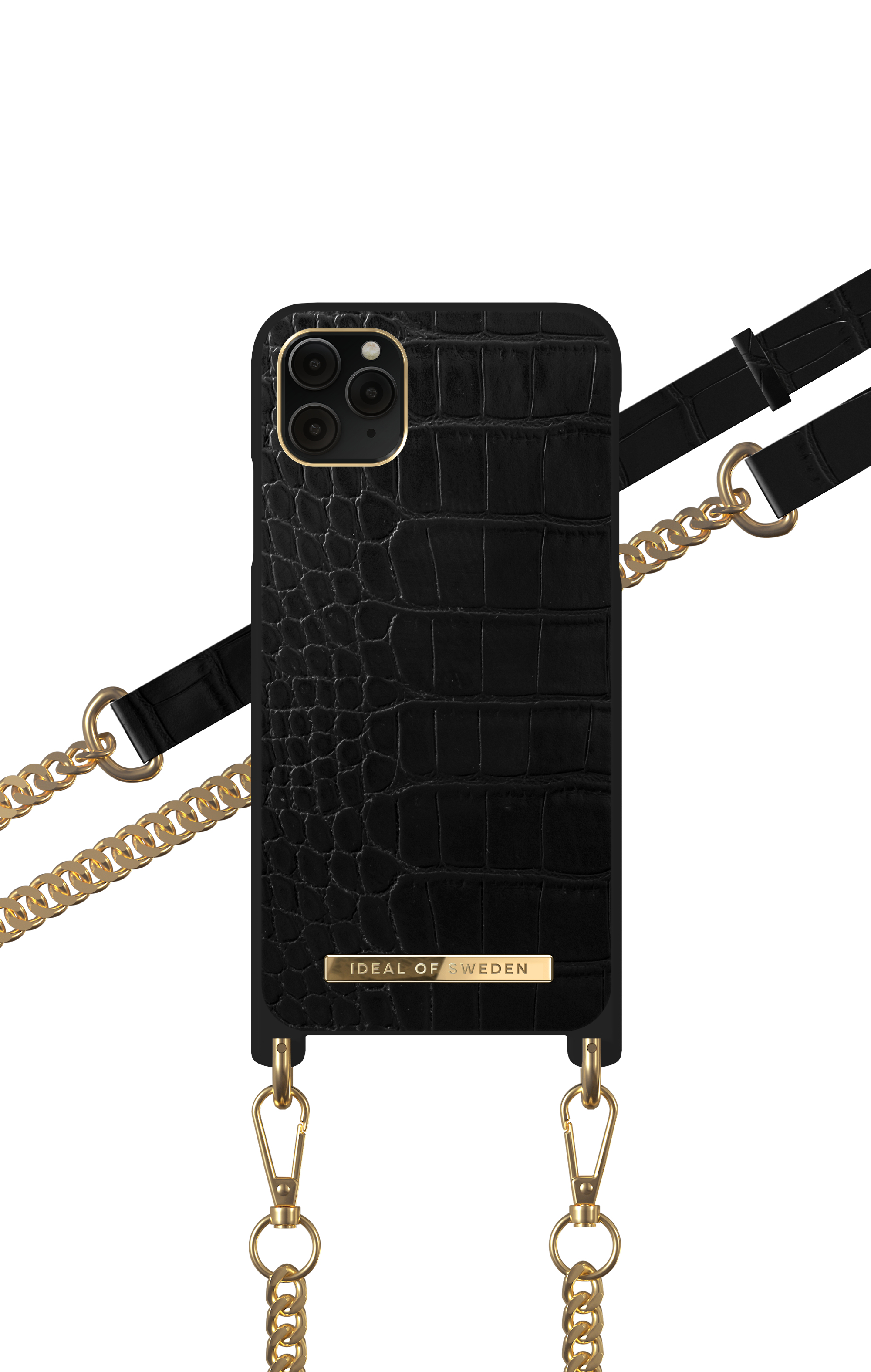 iDeal of Sweden Atelier Necklace Case iPhone 11PM/XSM Jet Black Croco – image 4