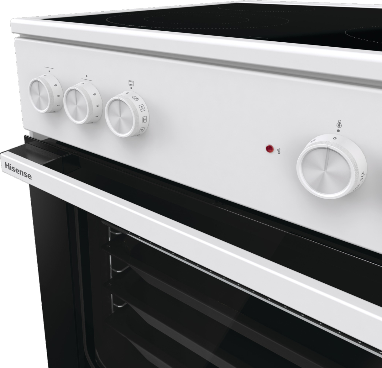 Hisense The H2CC8617WB cooker features a spacious 71 litre oven and fast heating glass ceramic hob for effortless cooking. With a soft close door, easy steam cl – image 9