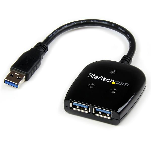 StarTech.com 2 Port USB 3.0 Hub - SuperSpeed Compact Black – image 1