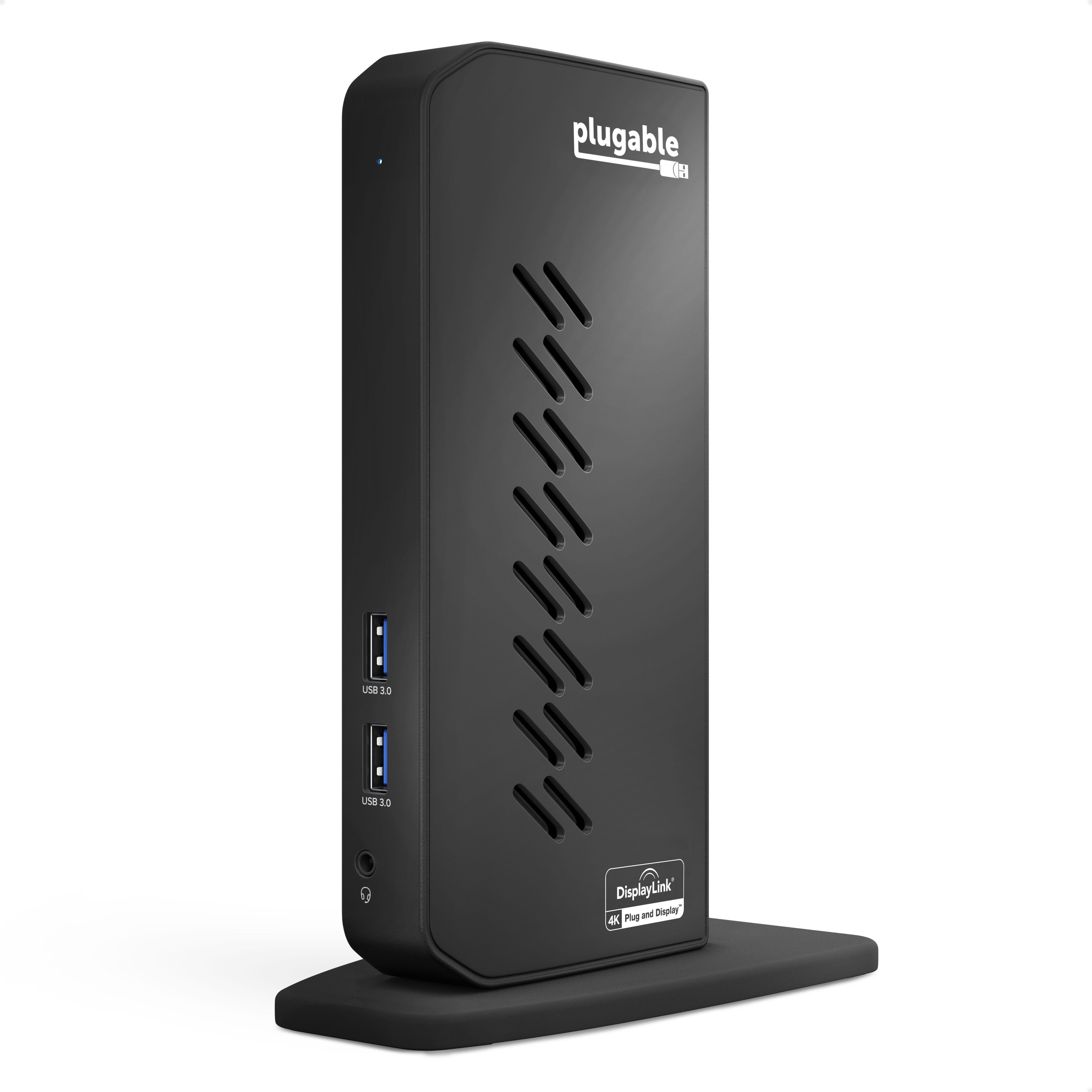 Plugable UD-6950Z Universal Dual Monitor 4K USB-A/USB-C DisplayLink Certified Docking Station