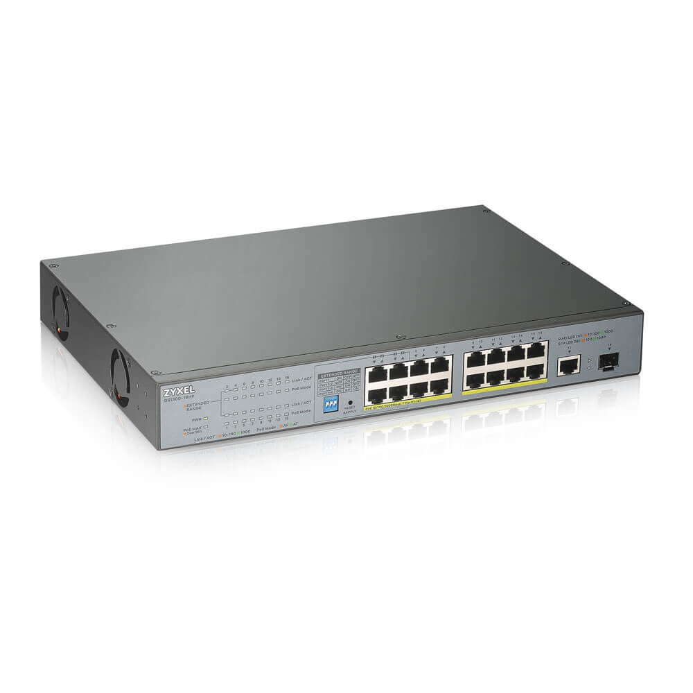 Zyxel GS1300-18HP network switch Unmanaged Gigabit Ethernet (10/100/1000) Power over Ethernet (PoE) Grey – image 4
