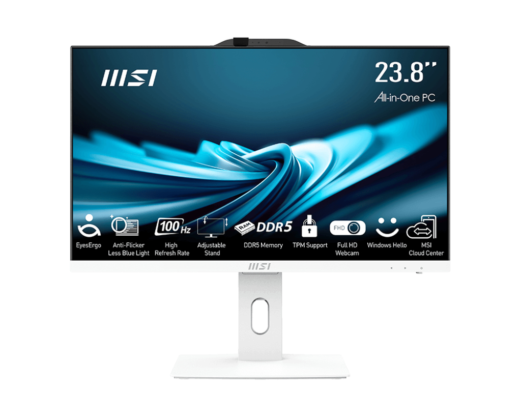 MSI Pro AP242P 14M-634DE Intel® Core™ i7 i7-14700 60.5 cm (23.8″) 1920 x 1080 pixels All-in-One PC 16 GB DDR5-SDRAM 512 GB SSD Windows 11 Pro Wi-Fi 6E (802.11ax) Black image 1