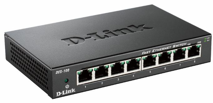 D-LINK 8-port 10/100Mbps Fast Ethernet Unmanaged Switch