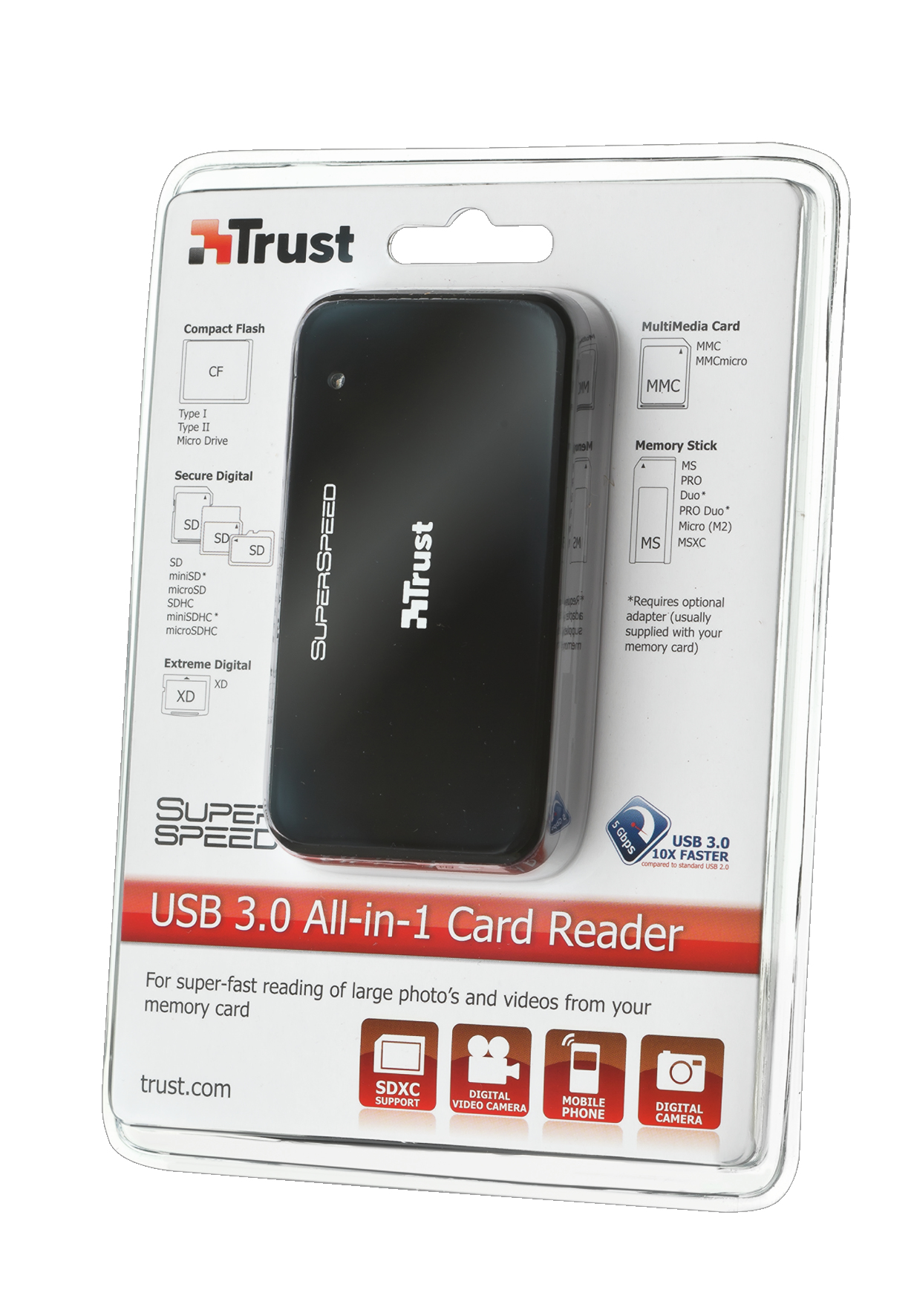 Trust SuperSpeed card reader USB 3.2 Gen 1 (3.1 Gen 1) Black – image 2