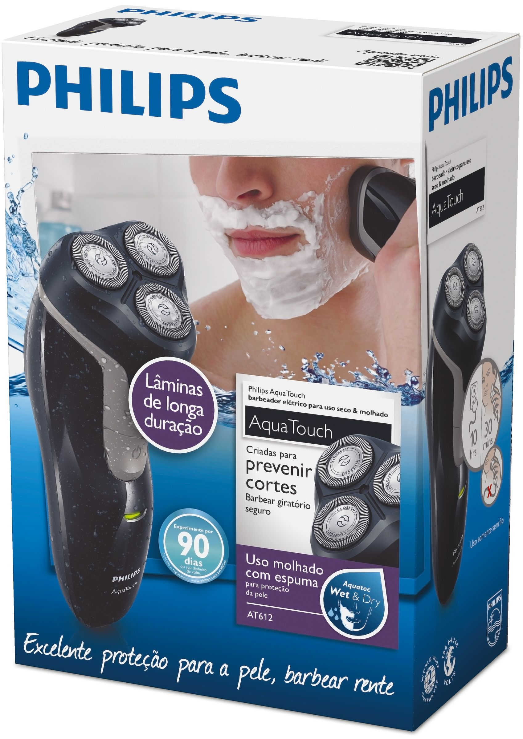 Philips AquaTouch AT612/16 men's shaver Rotation shaver Blue, Grey – image 3
