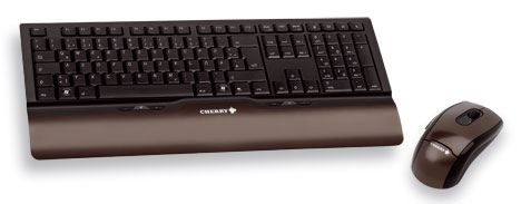 Cherry M82-24825DE keyboard Mouse included Universal USB QWERTZ German Black, Brown