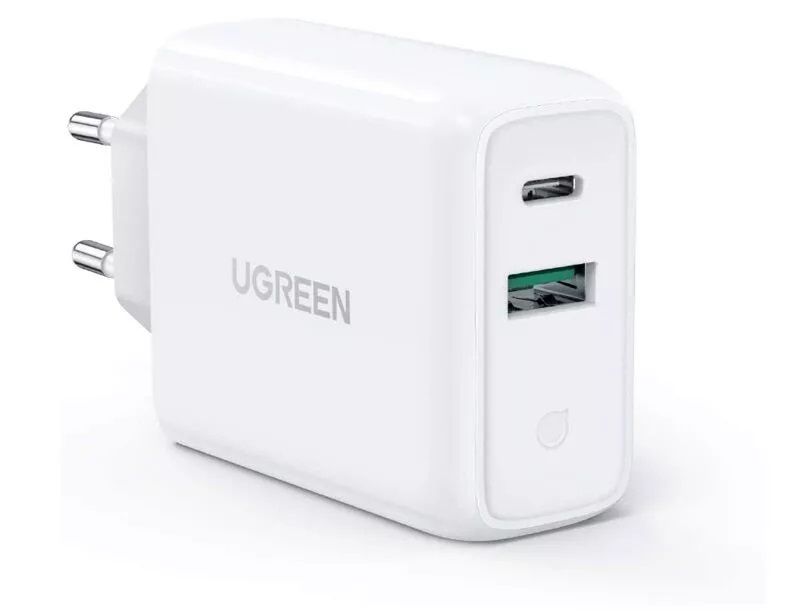Ugreen 60468 mobile device charger Tablet, Telephone, Universal White AC Fast charging Indoor – image 1