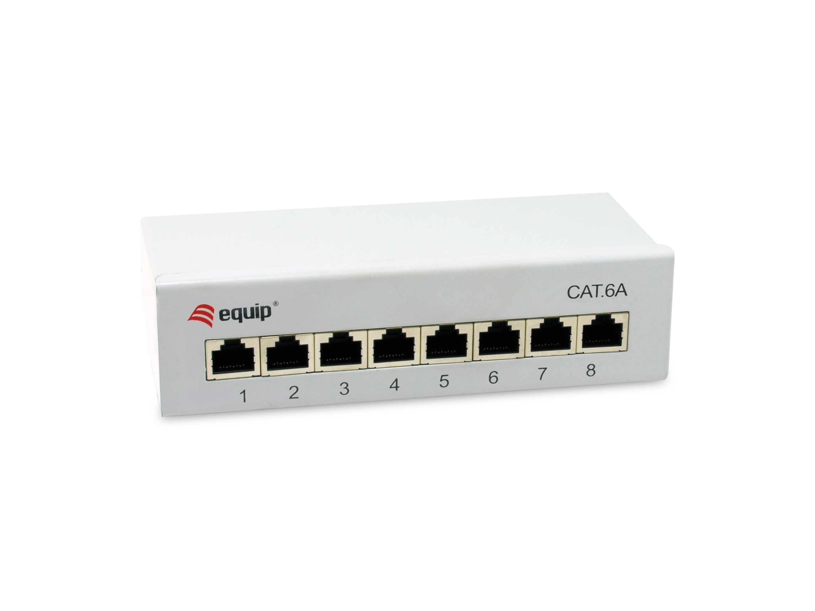 Equip Patchpanel  8xRJ45 Cat6a Desktop        500MHz RAL7035
