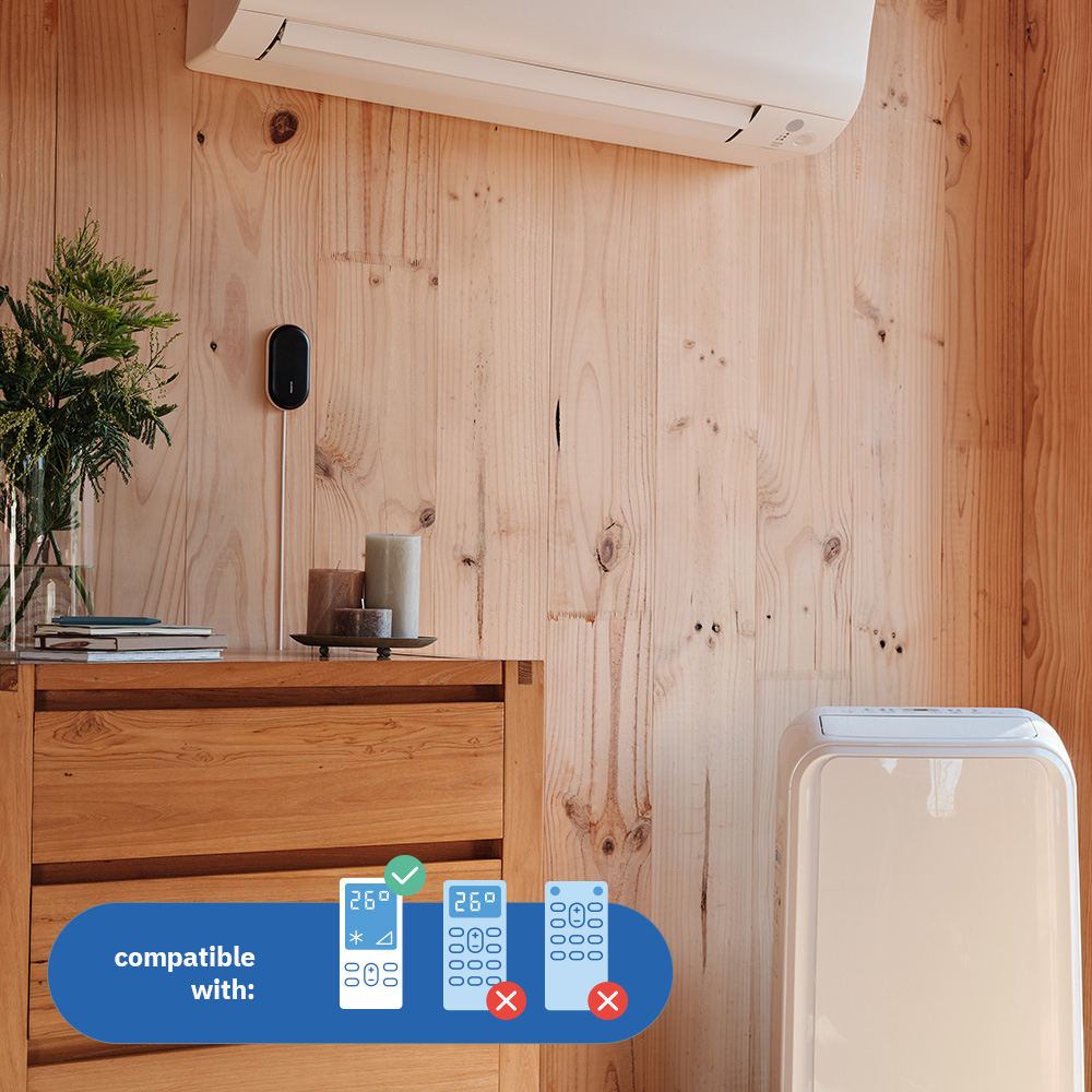 Resim Netatmo Akıllı Klima Kumandası, Siyah/Beyaz, Kablosuz, 0-50°C