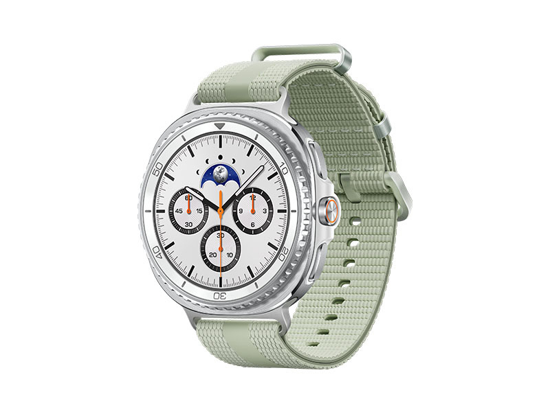 Samsung Galaxy Watch 8 Classic, Bluetooth, 46mm, Hybrid Band, White + Athleisure Band, Sage, S/M