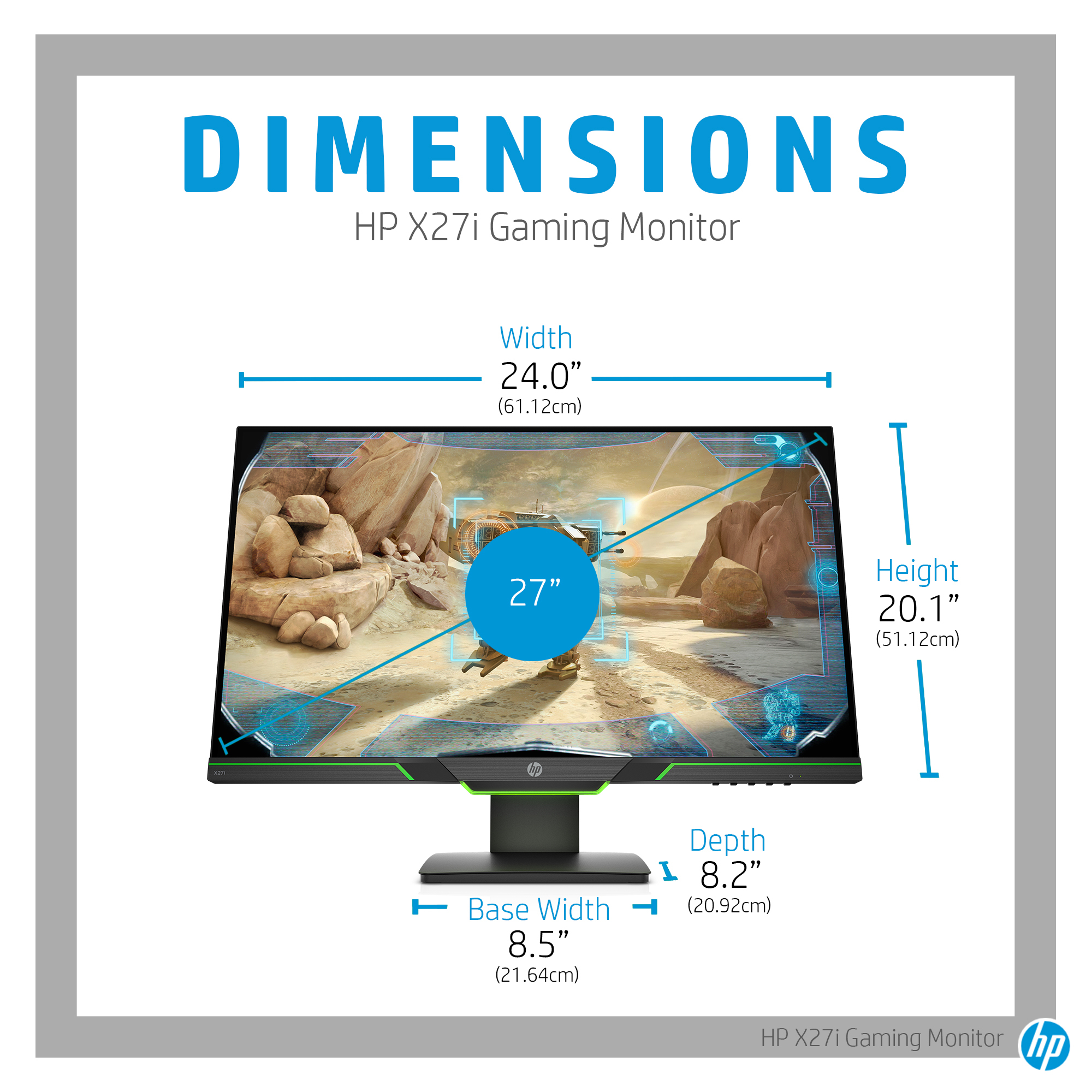 HP X27i computer monitor – image 8