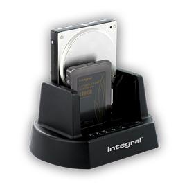 Integral INSSDHDDSATACOPY laptop dock/port replicator Black