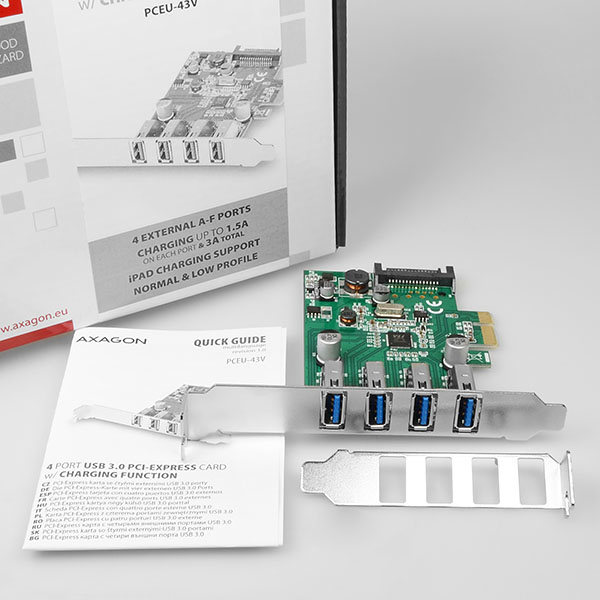 Axagon PCEU-43V interface cards/adapter Internal USB 3.2 Gen 1 (3.1 Gen 1) – image 7