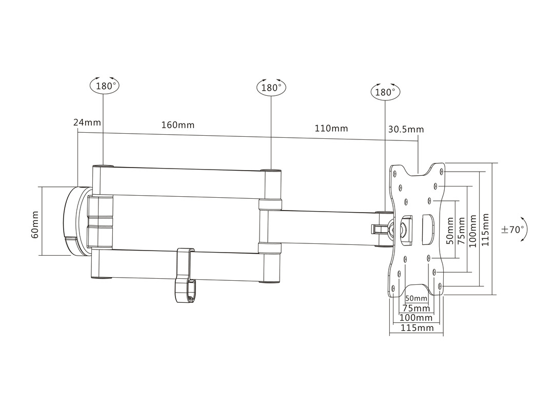 Multibrackets M VESA Full-Motion III 50 75 100 – image 7