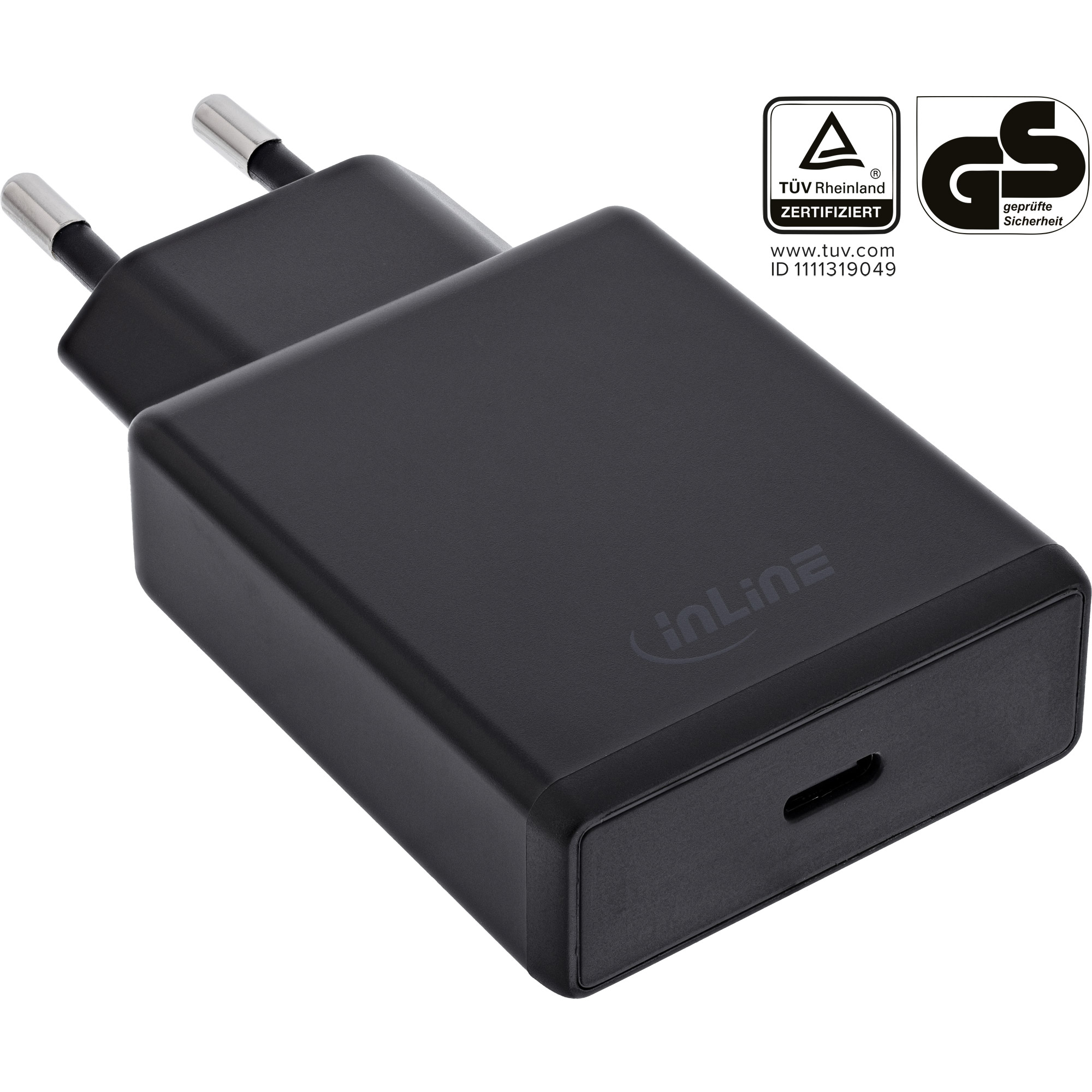 InLine 31565B mobile device charger Universal Black AC Fast charging Indoor