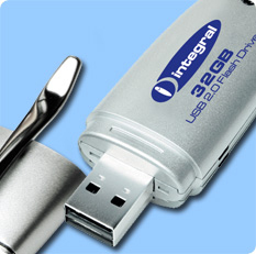 Integral USB 2.0 Silver Flash Drive