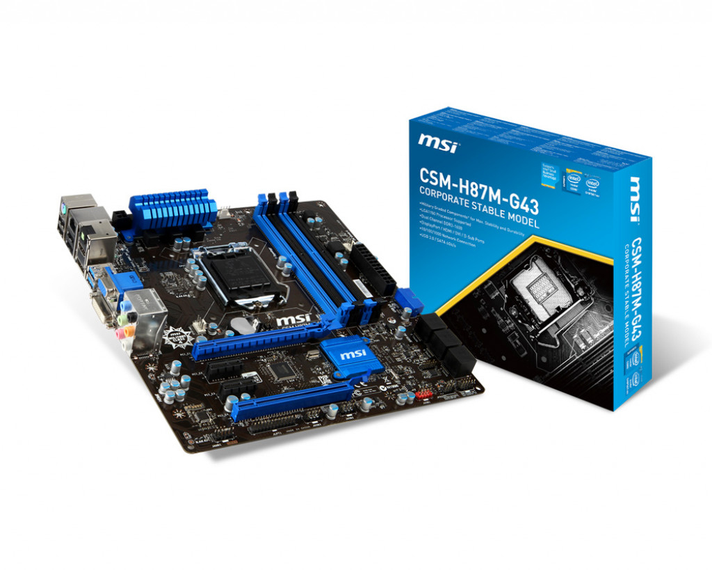 MSI CSM-H87M-G43 motherboard Intel® H87 LGA 1150 (Socket H3) micro ATX – image 1