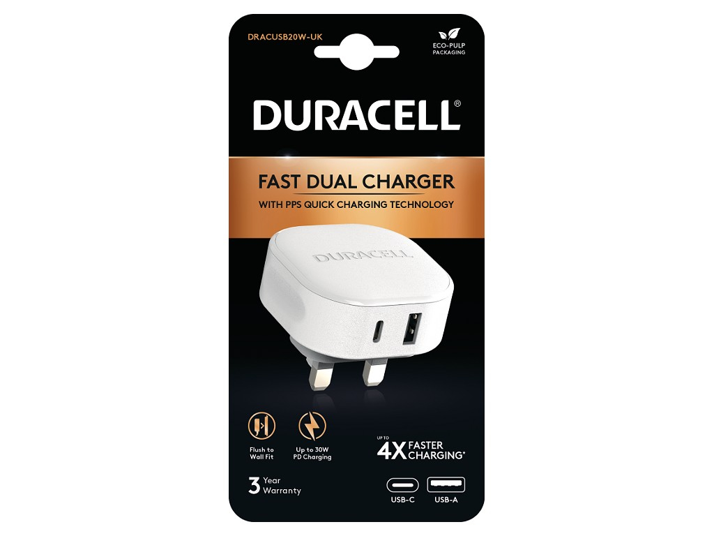 Duracell DRACUSB20W-UK mobile device charger White – image 2