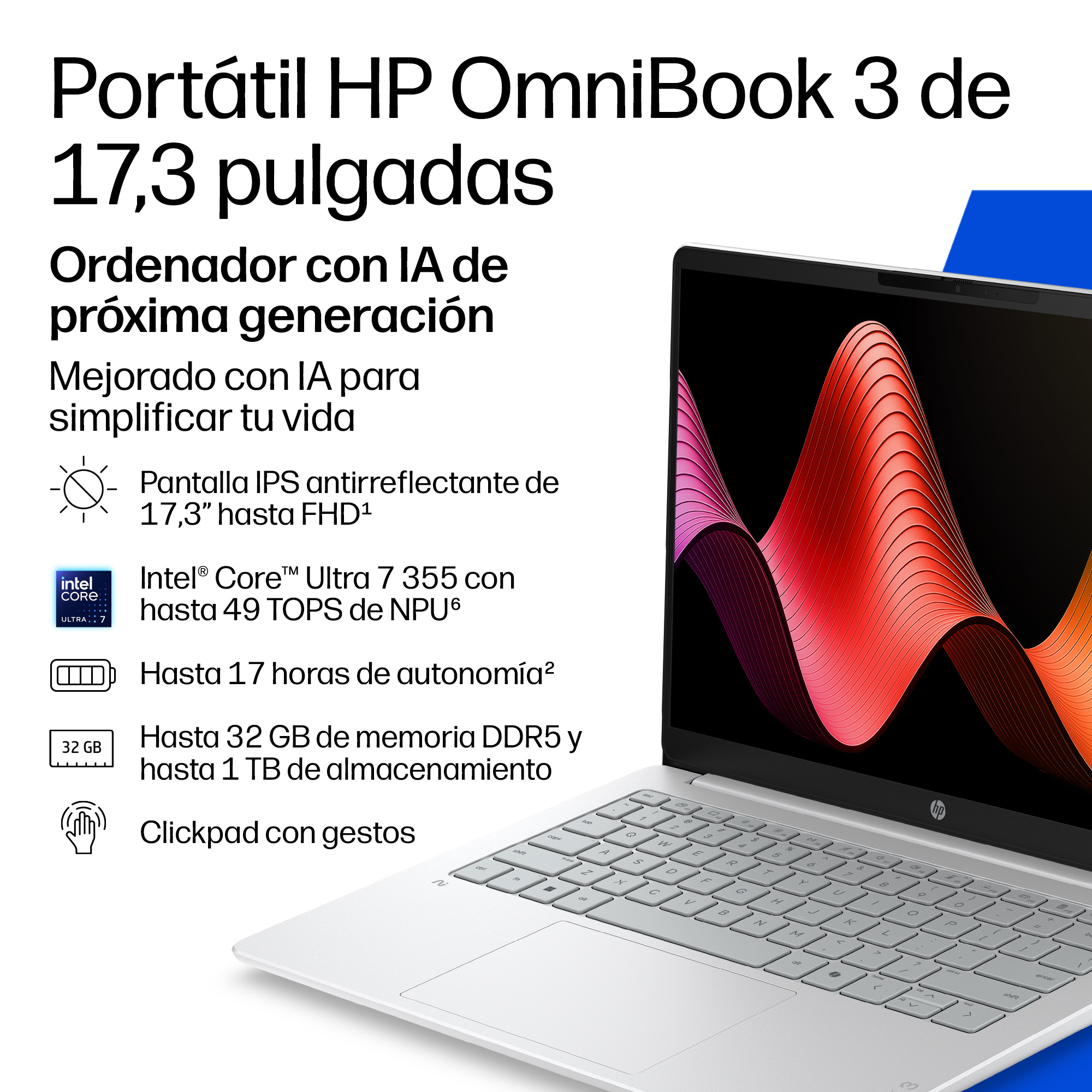 Portátil HP OmniBook 3 17-df0003nsx - imagen 3