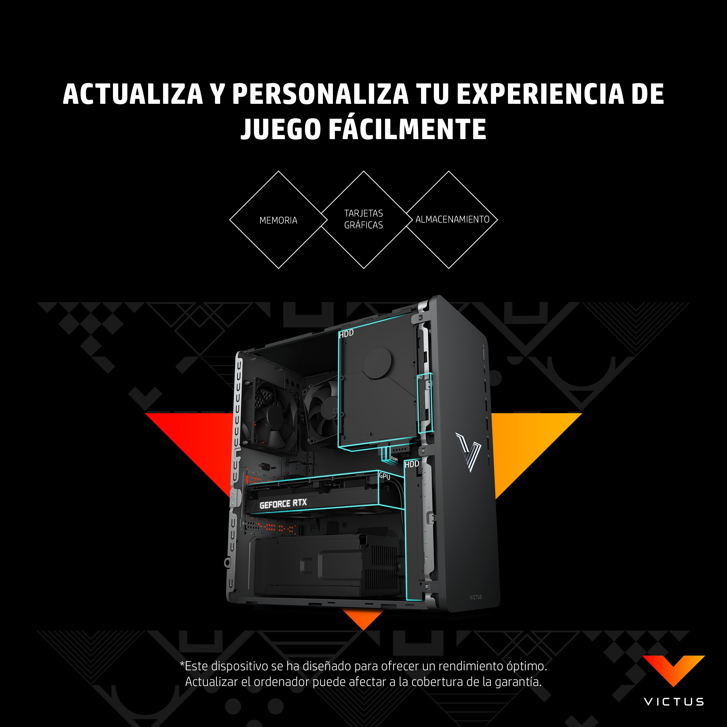 PC gaming - HP Victus 15L TG02-0009ns , AMD Ryzen™ 5 5600G, 16GB RAM, 512GB SSD, RTX™ 3050, W11 H, Plata - imagen 14