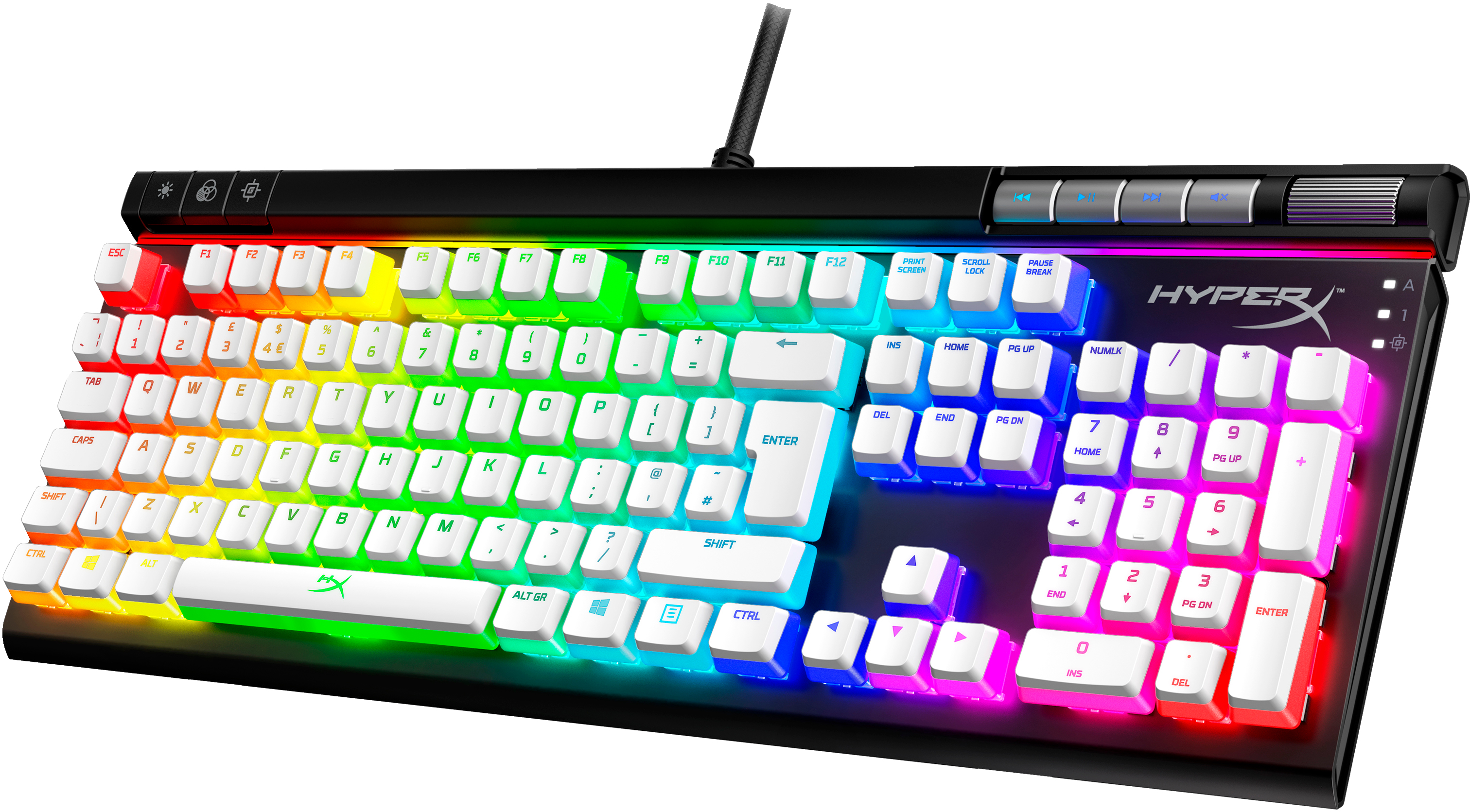صورة HyperX Pudding Keycaps - ABS - White (105 Keys)