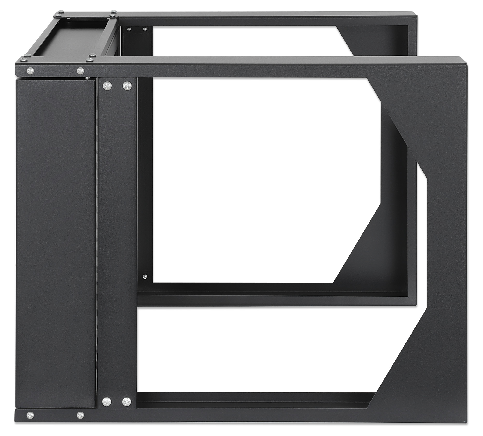 Intellinet 19" Wall Mount Open Frame Network Rack, 6U, Front-hinged Swing Frame Flat Pack, 2-Post – image 4