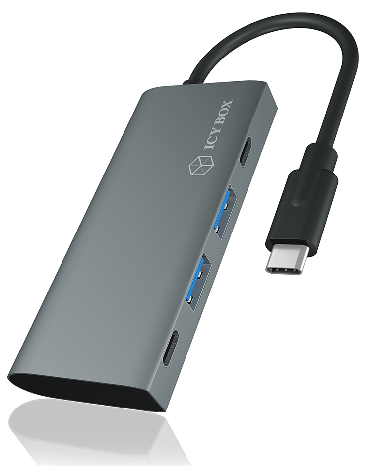 ICY BOX IB-HUB1428-C31 USB 3.2 Gen 2 (3.1 Gen 2) Type-C 10000 Mbit/s Anthracite, Black – image 5