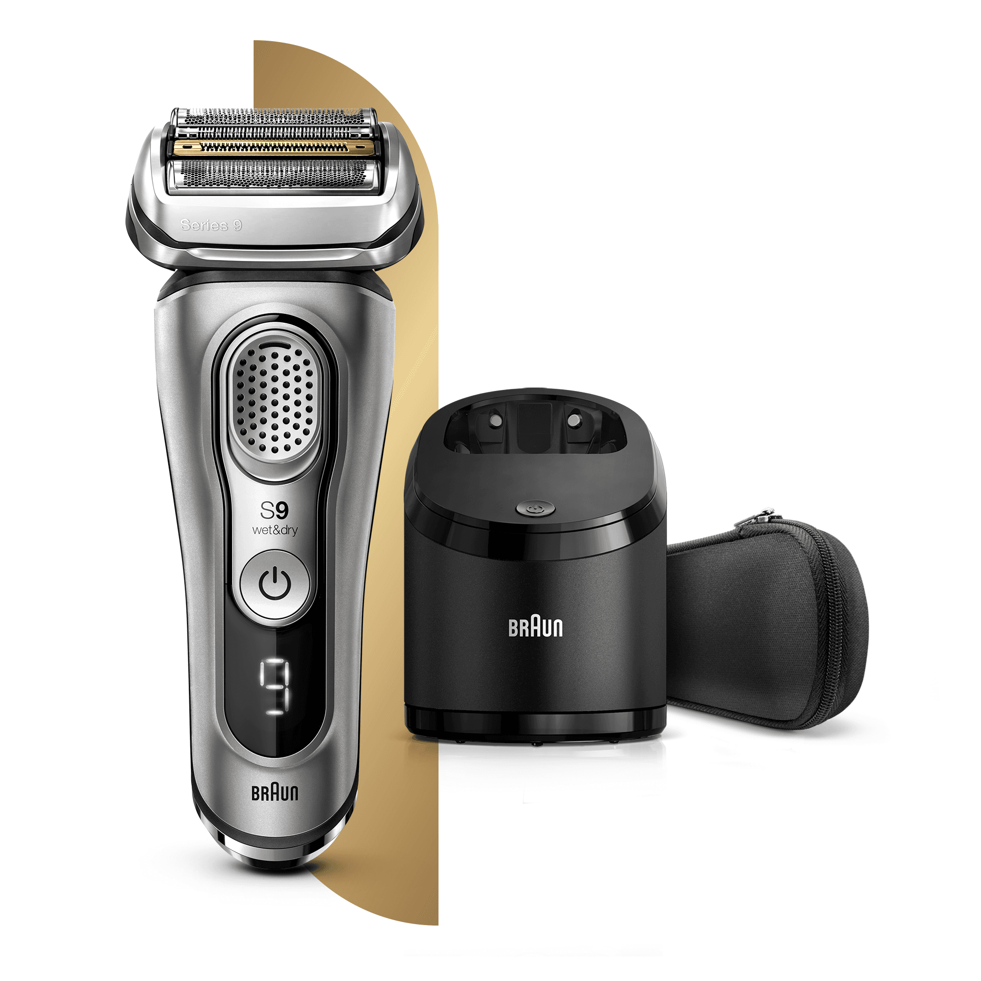 Braun Series 9 9385cc Latest Generation Electric Shaver, Clean&Charge Station, Leather Case,Graphite – image 2