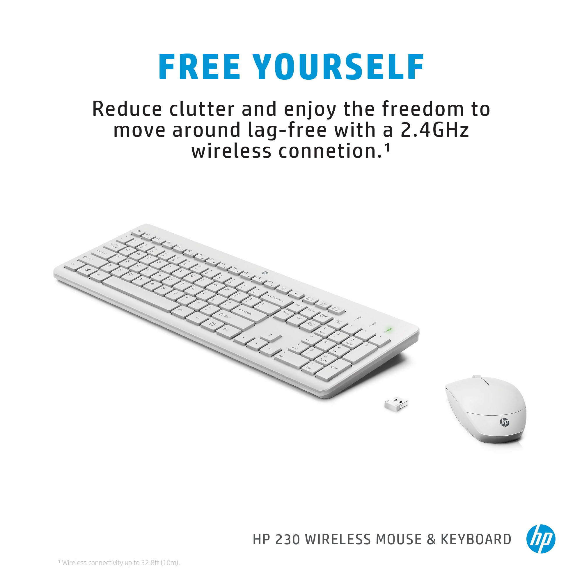 HP 230 Wireless Mouse and Keyboard Combo White – image 4