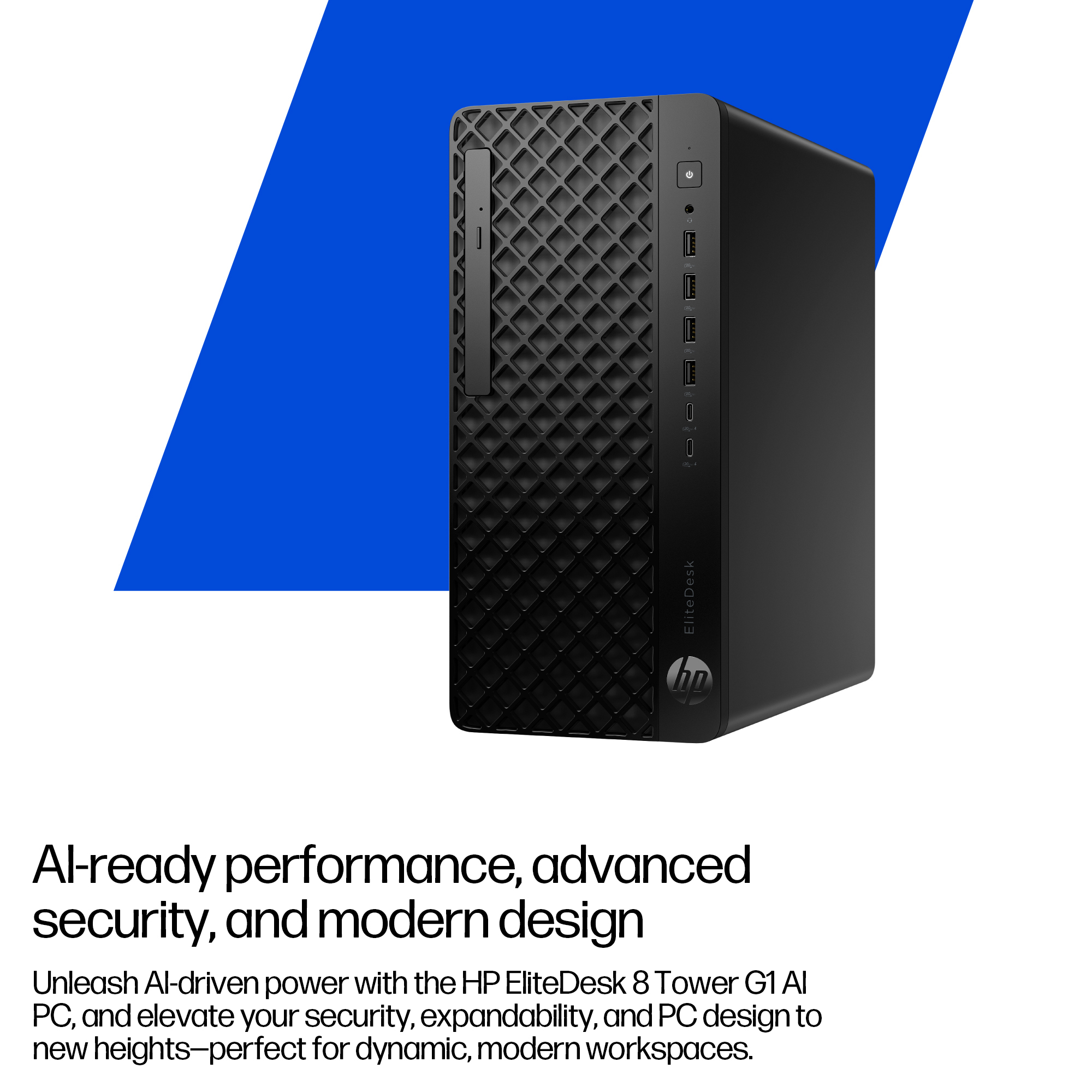 HP EliteDesk 8 Tower G1i AI Intel Core Ultra 9 285 64 GB DDR5-SDRAM 1 TB SSD NVIDIA RTX A400 Windows 11 Pro PC AI PC Black image 5