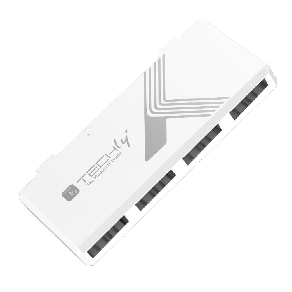 Techly Mini Hi Speed USB Hub 4 Ports White IUSB2-HUB4-WHTY – image 6