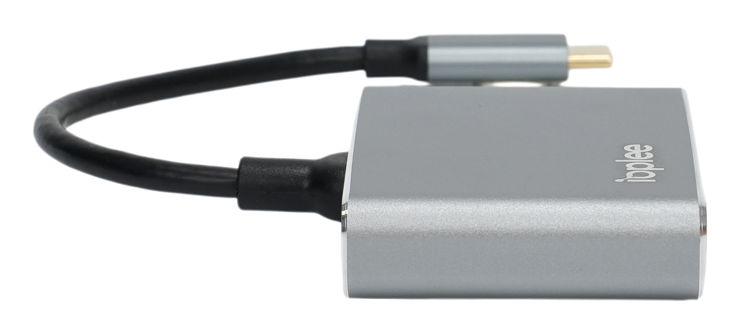 IOPLEE IOPEXTHE3IN1610 interface hub USB Type-C 5000 Mbit/s Grey – image 3