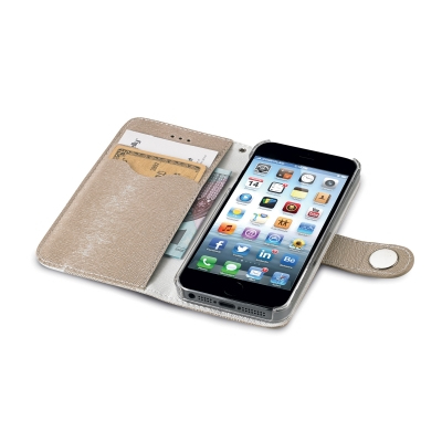 Celly ONDAIPH6GD mobile phone case Folio Beige, White – image 3