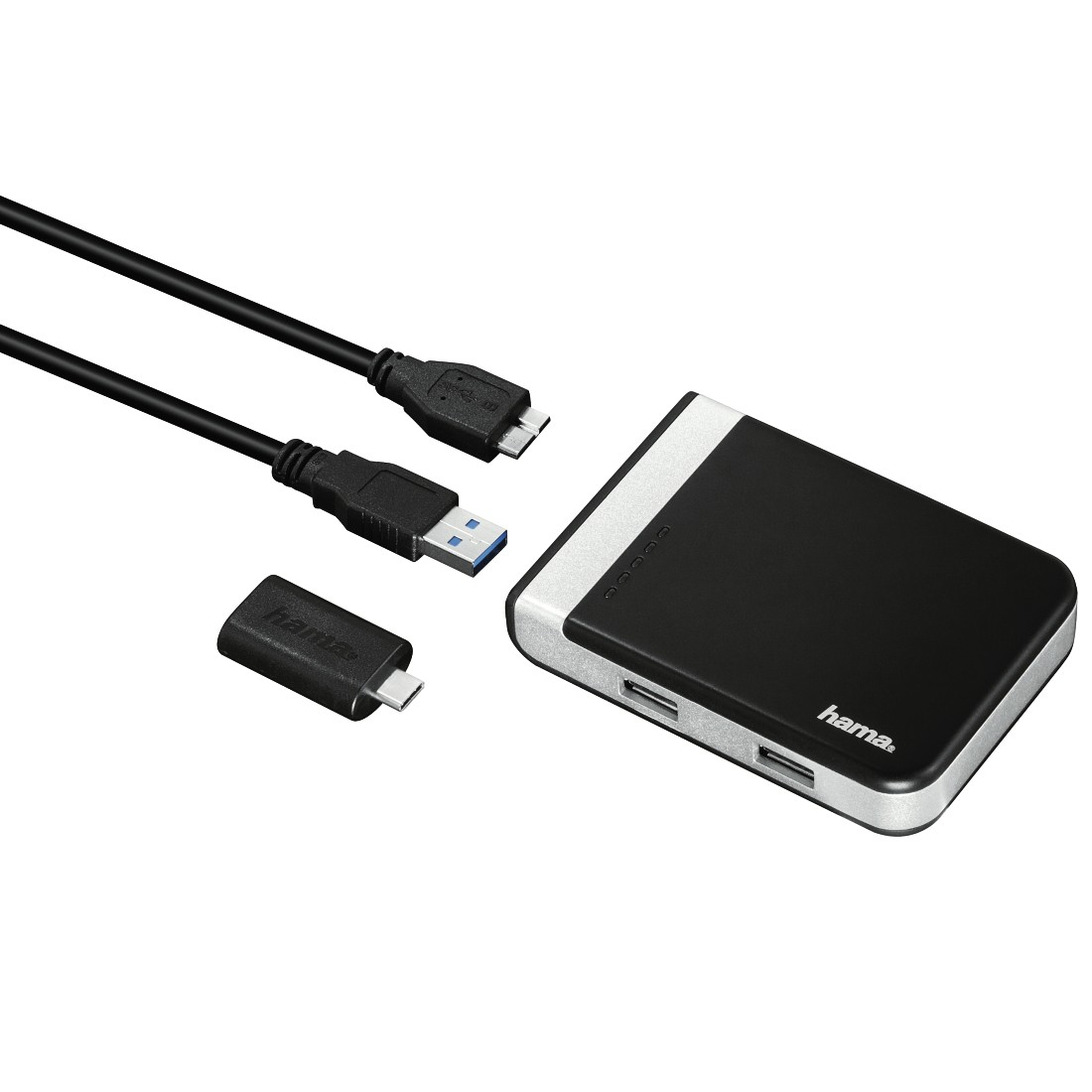 Hama 00054546 card reader USB 3.2 Gen 1 (3.1 Gen 1) Type-A/Type-C Black, Silver – image 3